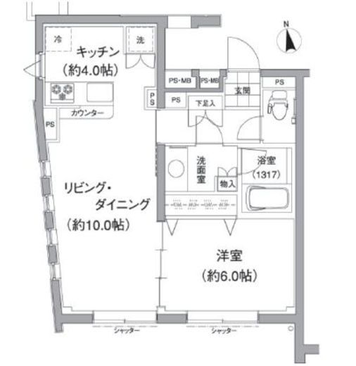 プランドール南榎 1階 間取り図