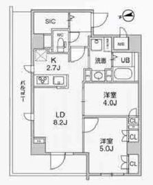アリビス中野 401 間取り図