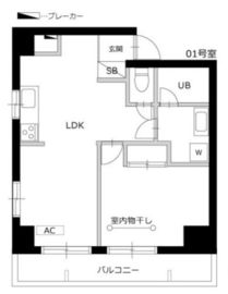 エルスタンザ南品川 1001 間取り図