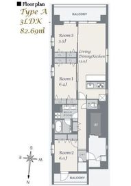 スプランディッド品川DUE 401 間取り図