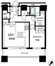 カテリーナ三田タワースイート イーストアーク 12階 間取り図