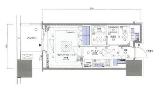 麻布台ヒルズレジデンスB 8階 間取り図