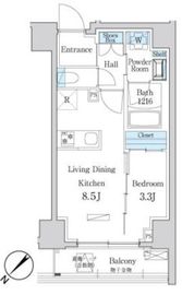 デュオフラッツ板橋大山 302 間取り図