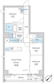 デュオフラッツ板橋大山 203 間取り図