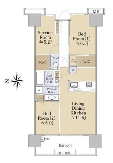 シティテラス金町 3階 間取り図