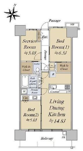 シティテラス金町 5階 間取り図