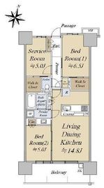 シティテラス金町 5階 間取り図