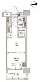 RJRプレシア蒲田 611 間取り図