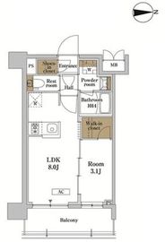 RJRプレシア蒲田 318 間取り図