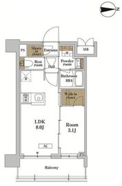 RJRプレシア蒲田 508 間取り図