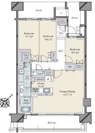 HARUMI FLAG SEA VILLAGE (晴海フラッグ シーヴィレッジ) 13階 間取り図