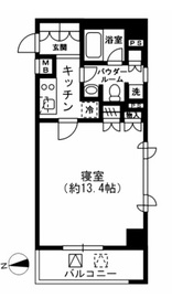 レジディア四谷三丁目 706 間取り図