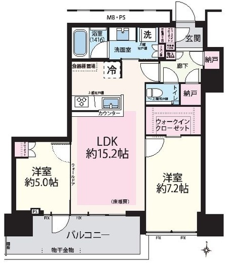 THE TOWER湘南辻堂 18階 間取り図