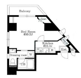 ププレMIYA八丁堀 402 間取り図