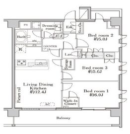 ブランシア梶ヶ谷 504 間取り図