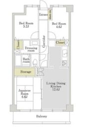 アーバンパーク常盤台公園 B237 間取り図