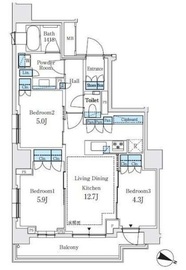 パークホームズ文京白山ヒルテラス 3階 間取り図