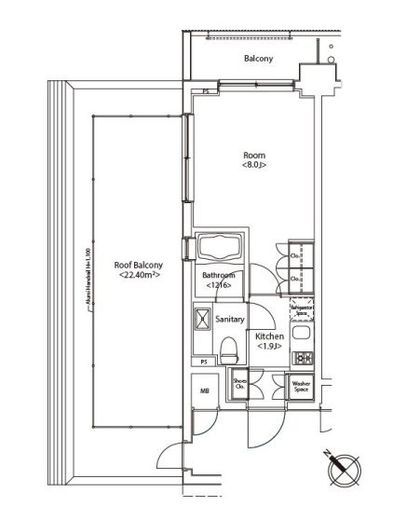 カスタリア雪谷 803 間取り図
