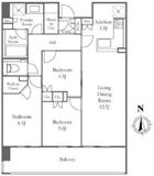 ウエリス新宿早稲田の森 8階 間取り図
