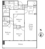 ウエリス新宿早稲田の森 8階 間取り図