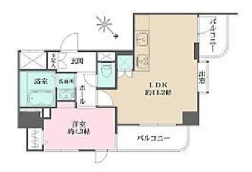 ライオンズプラザ武蔵小山 8階 間取り図