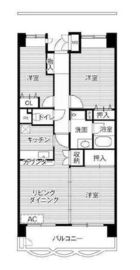 ビレッジハウス潮見タワー 1-1207 間取り図