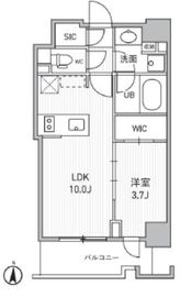 シーズンフラッツ両国サウス 407 間取り図