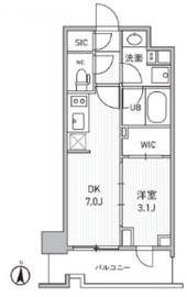 シーズンフラッツ両国サウス 406 間取り図