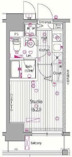 ガーラ・ヴィスタ横濱西口 6階 間取り図