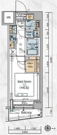 エステムコート横濱大口 5階 間取り図