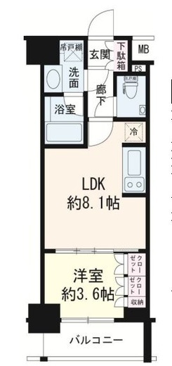 デュオステージ横浜中央 3階 間取り図