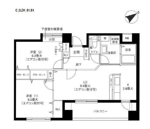 アネシス横浜 4階 間取り図