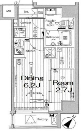 メイクスデザイン川崎Ⅲ 8階 間取り図