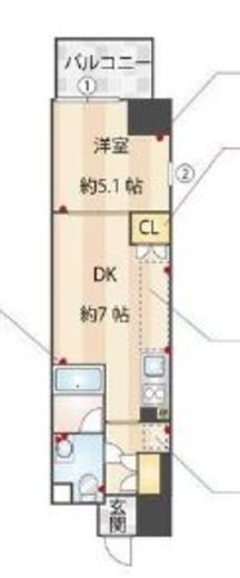 Alivis西葛西norte 803 間取り図