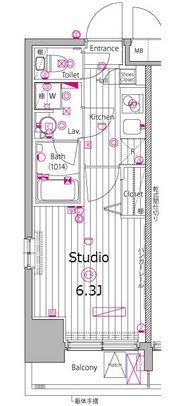 ガーラ・プレシャス渋谷六本木通り 3階 間取り図