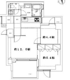 ミリアレジデンス上野松が谷 4階 間取り図