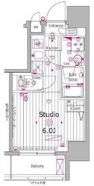ガーラ・プレシャス渋谷六本木通り 9階 間取り図