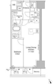ザ・パークハビオ日本橋茅場町 508 間取り図