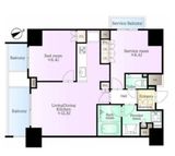 グランスイート麻布六本木 13階 間取り図