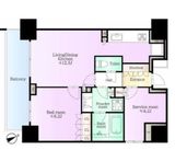 グランスイート麻布六本木 13階 間取り図