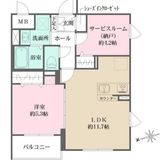 La Perla 桜新町 104 間取り図