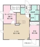 La Perla 桜新町 305 間取り図