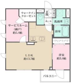 La Perla 桜新町 305 間取り図