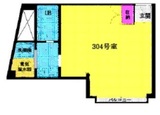 バアクレイ南麻布 304 間取り図