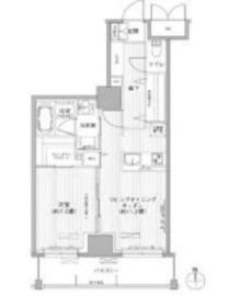 グランシャルール武蔵境 605 間取り図