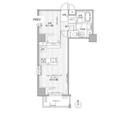 グランシャルール武蔵境 603 間取り図