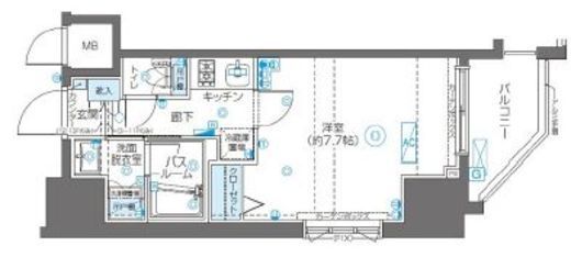ZOOM川崎Second 6階 間取り図