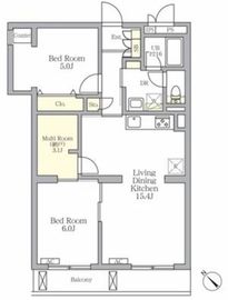 メゾンカルム中落合North 105 間取り図