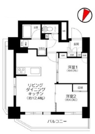 グローリオタワー巣鴨 18階 間取り図