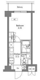 プラウドフラット神楽坂 201 間取り図